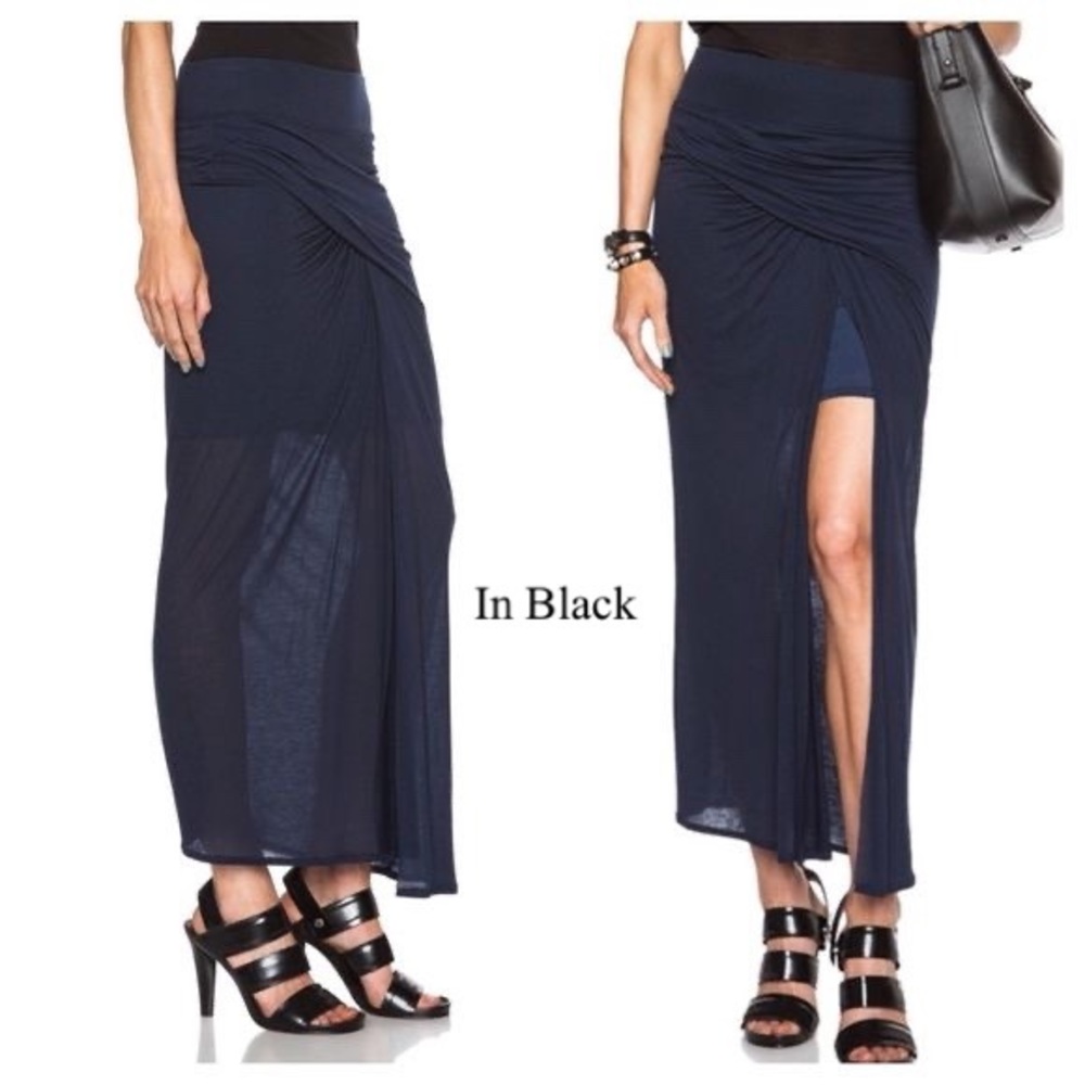 Helmut Lang entity jersey drape skirt